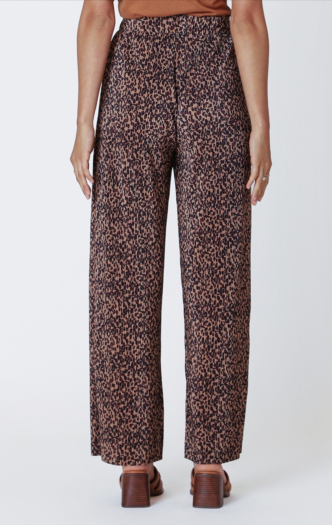 Dex Pleated Leopard Pants