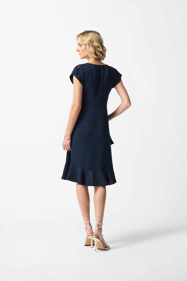 Joseph Ribkoff Gauze A-Line Dress Midnight Blue 242206