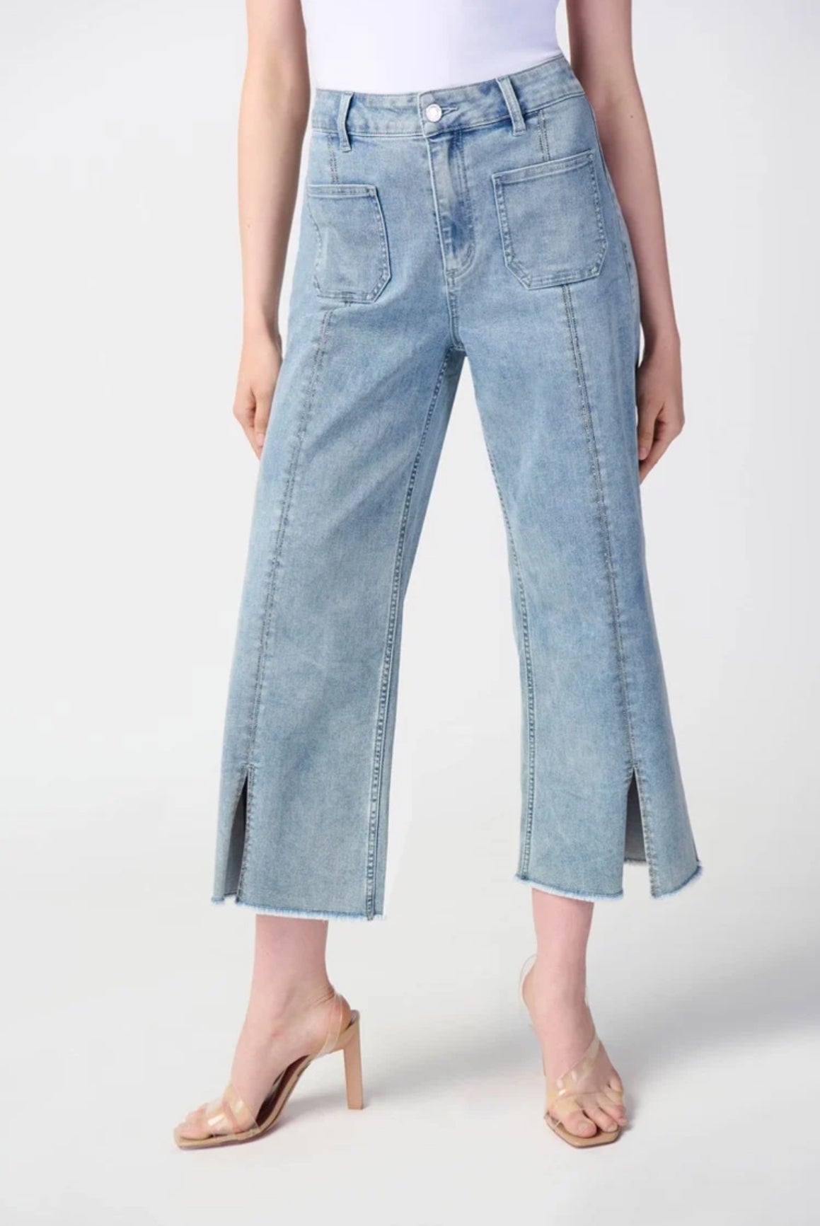 Joseph Ribkoff Culotte Jeans With Embellished Front Seam 241903