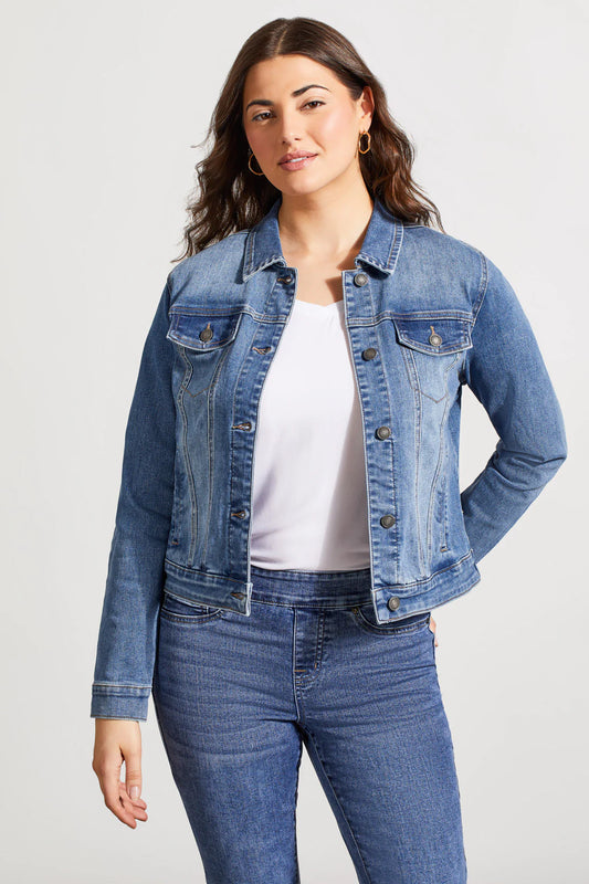 Tribal Clssic Fit Comfort Stretch Denim Jacket