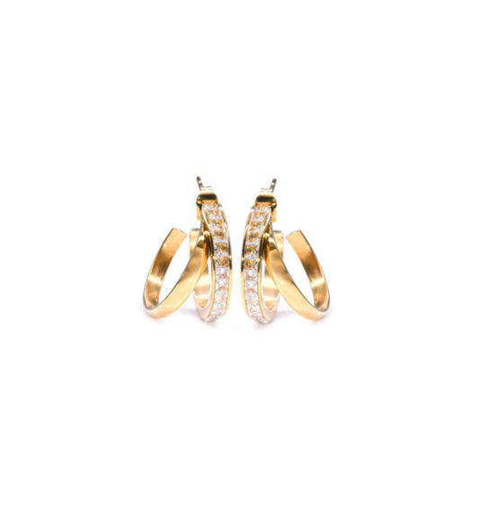 Eliasz and Ella Papillon Hoops Gold