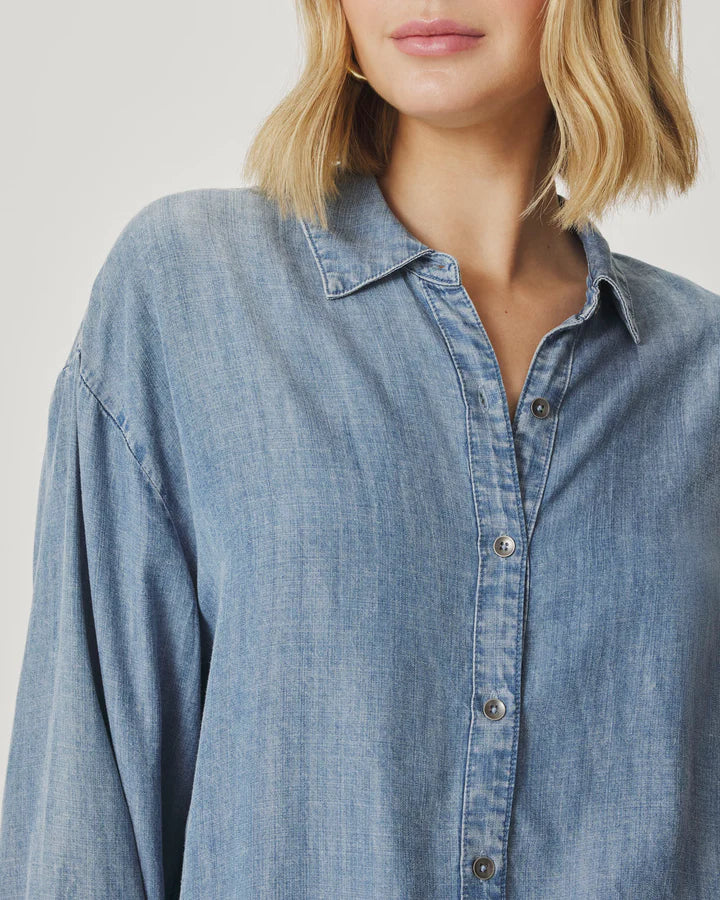 Splendid Indigo Button Down Shirt