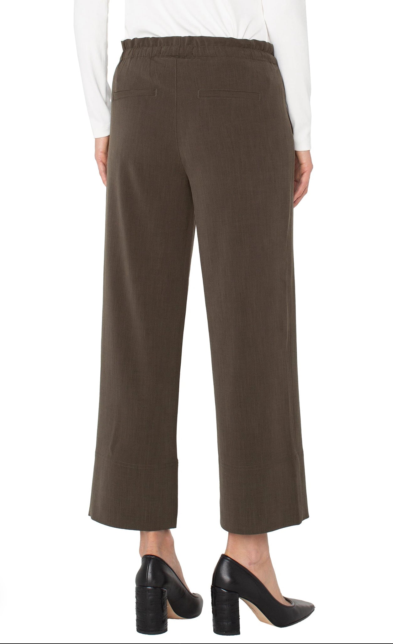 Liverpool Pull On Ankle Pants Black Olive