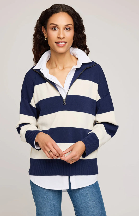 Gentle Fawn Idris Striped Sweater Navy
