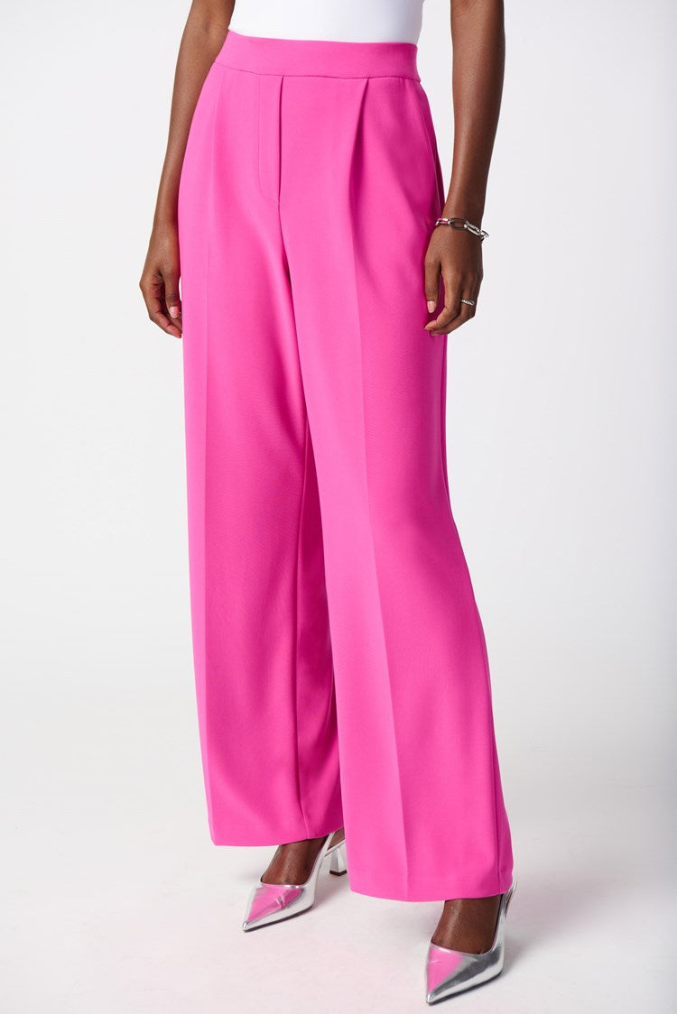 Joseph Ribkoff Silky Knit Wide-Leg Pants Ultra Pink 241095
