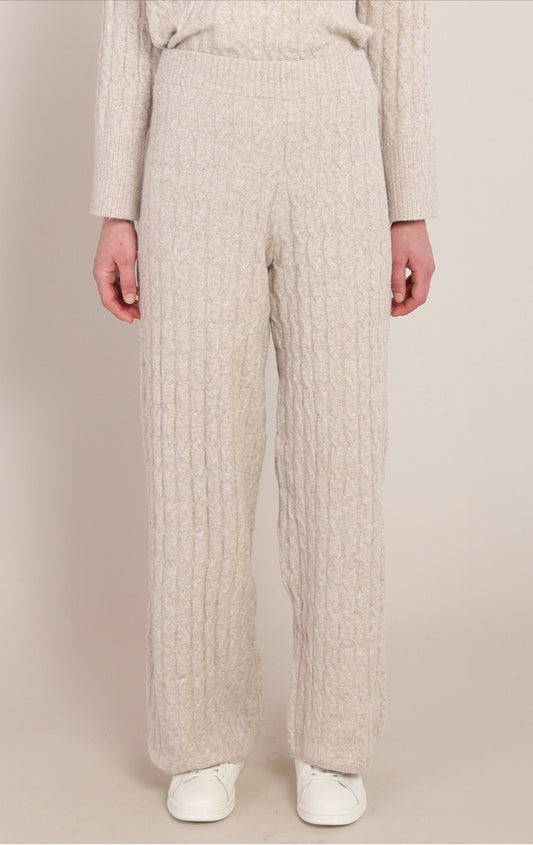 Room 34 Cable Knit Pants Beige