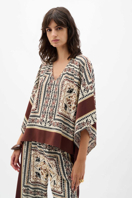 Joseph Ribkoff Georgette Printed Poncho Top 262260