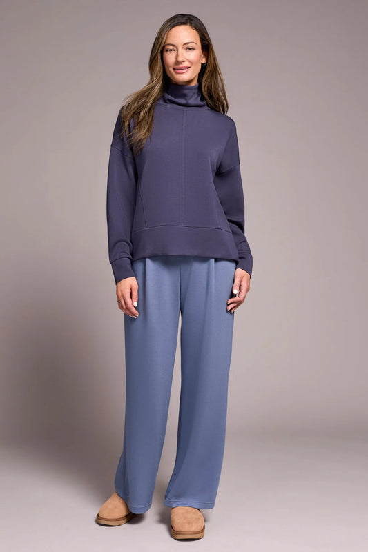 Tribal Funnel Neck Lux Top Sapphire