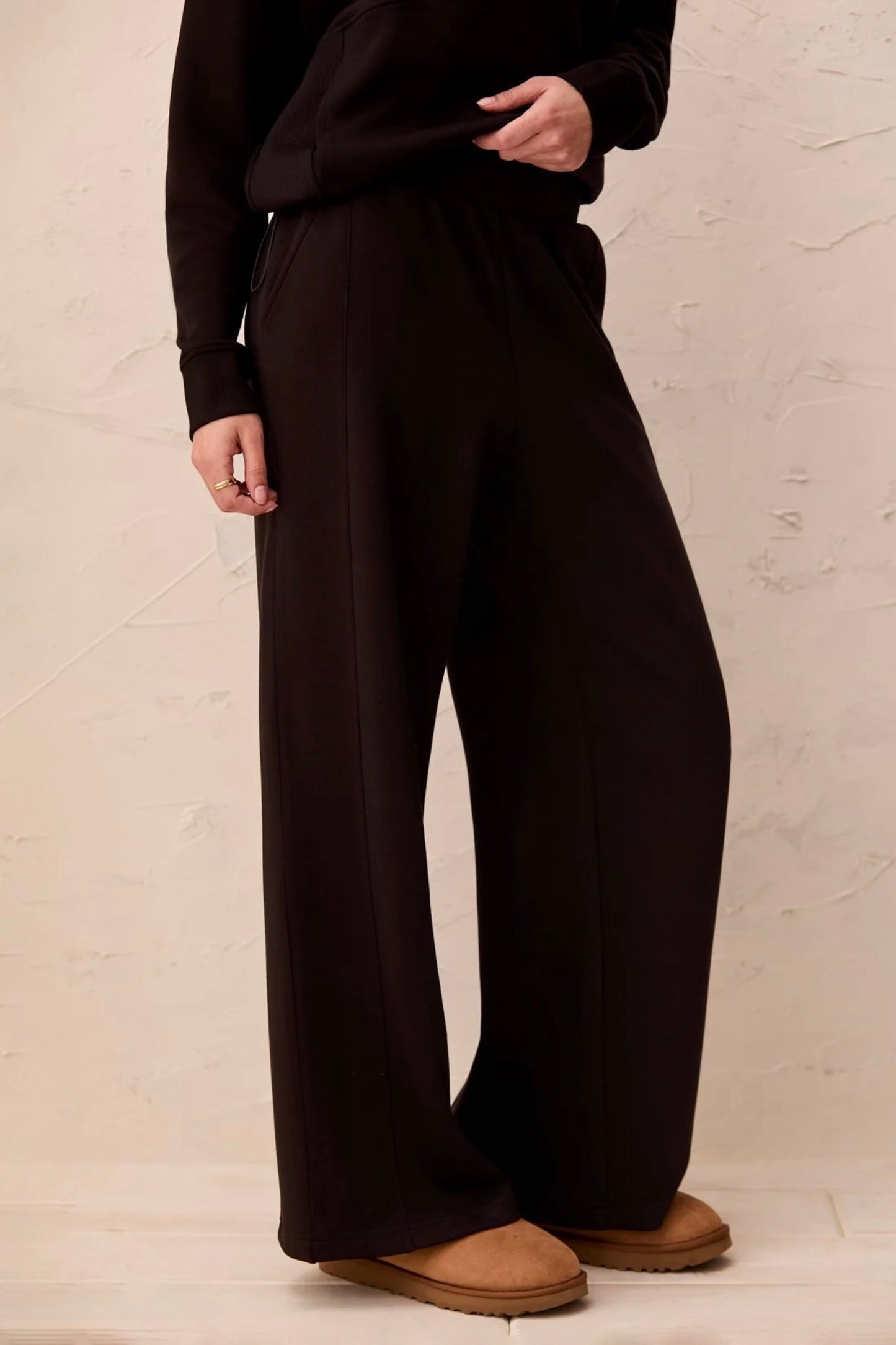 Tribal Techno Lux Wide Leg Joggers Black