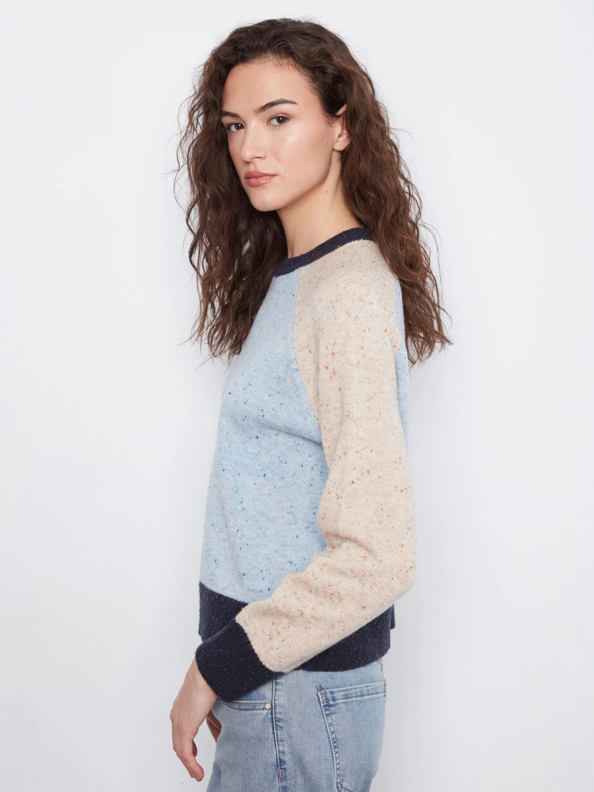 Charlie B Colour Block Knit Sweater