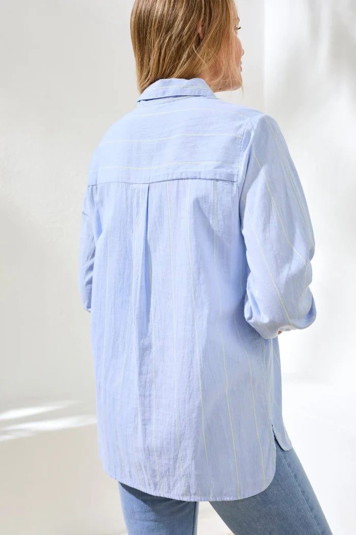 Tribal Yarn Dye Stripe Button Up Shirt