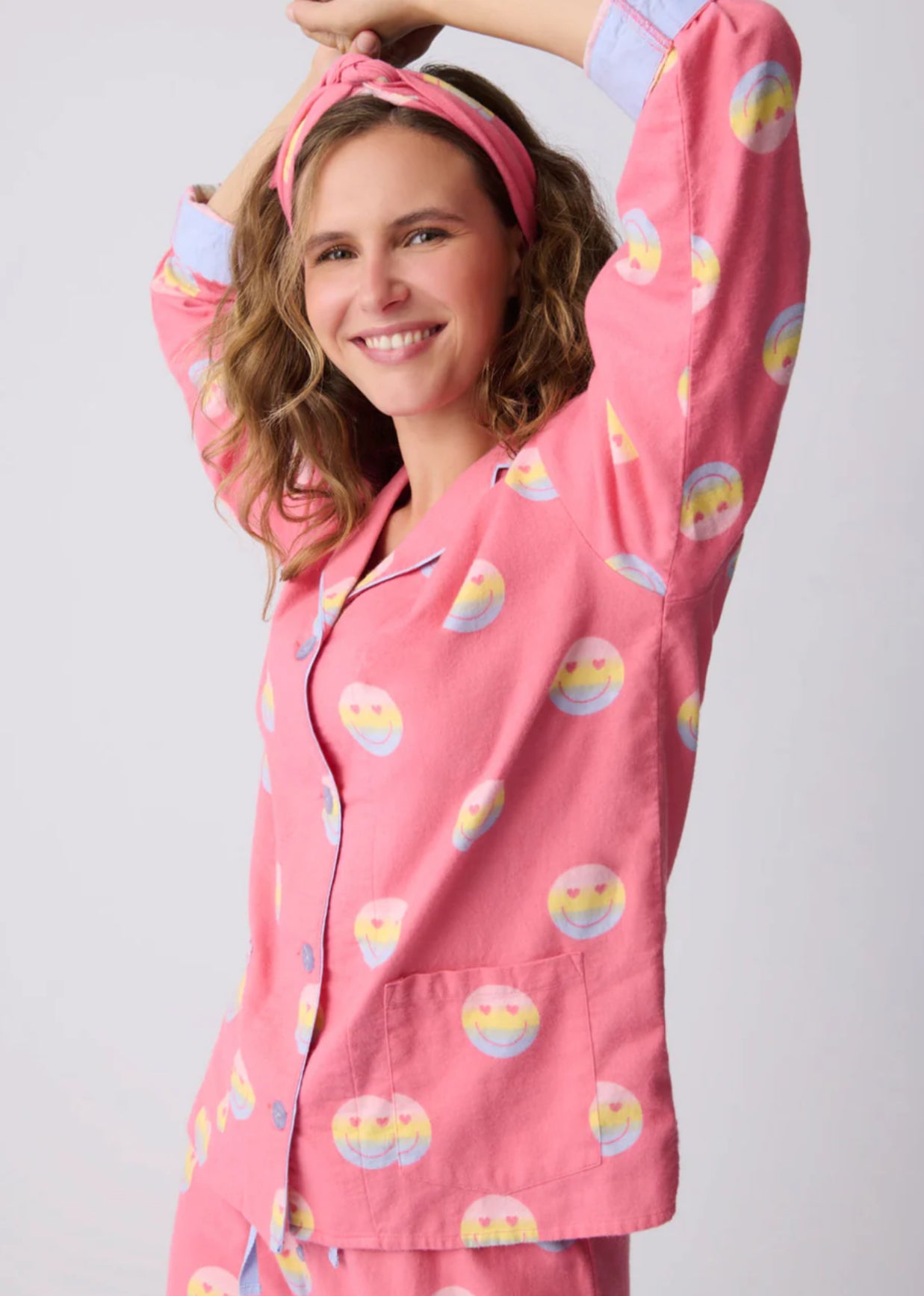 PJ Salvage Keep Smiling Flannel Pj Set