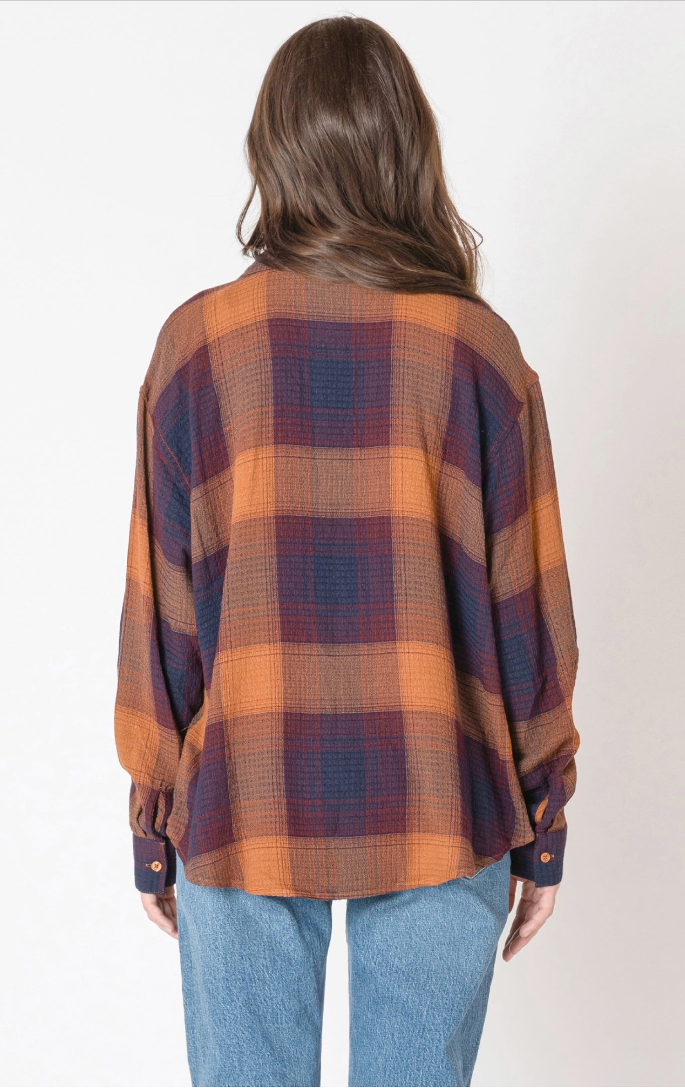 Dex Plaid Button Up Shirt Plum