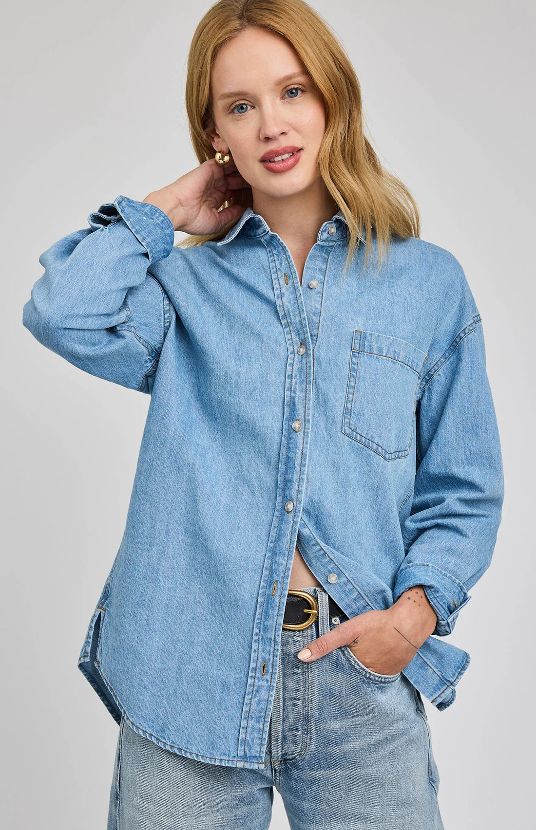 Gentle Fawn Whitney Denim Button Down Shirt