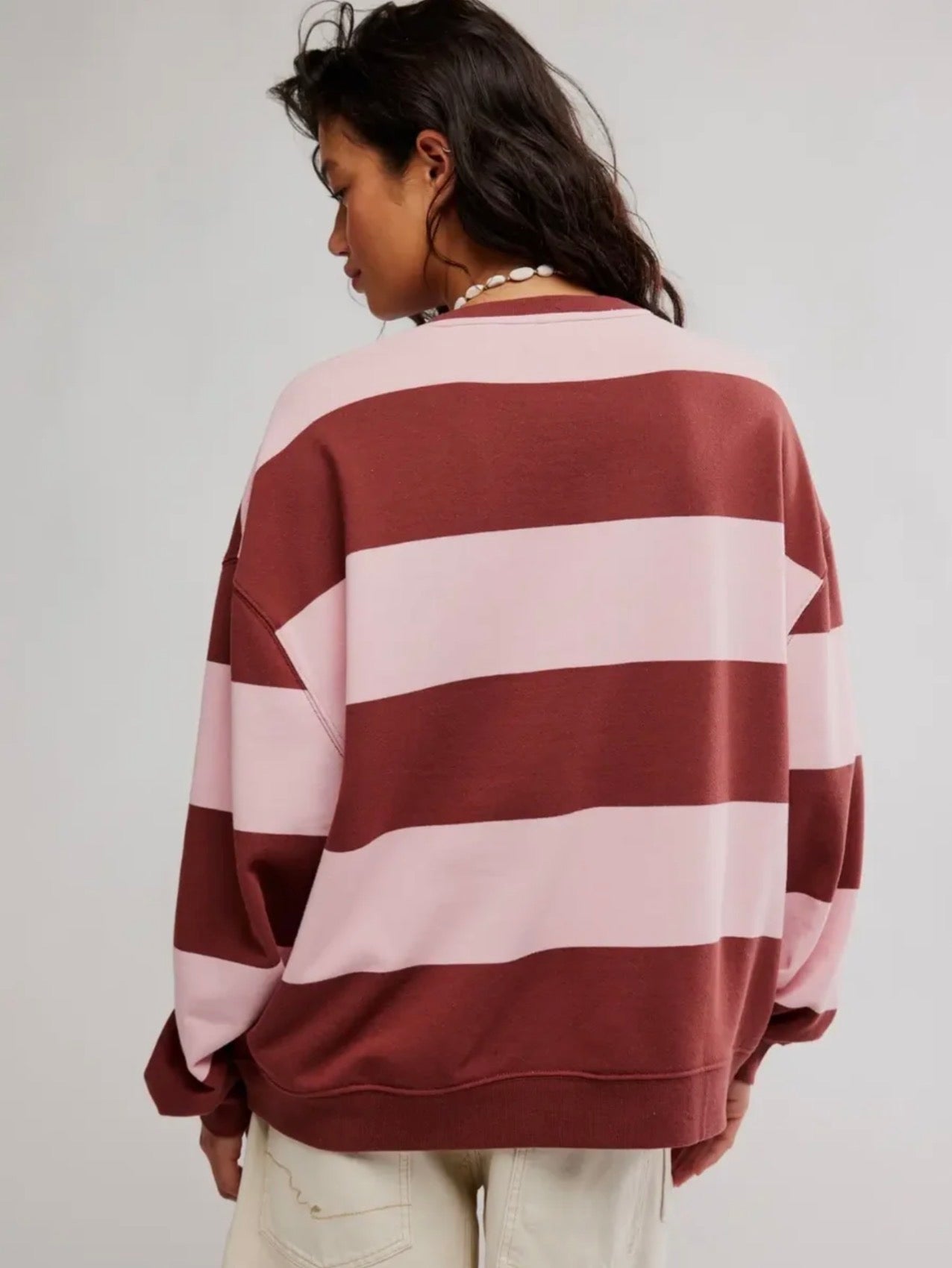 Free People Classic Striped Sweatshirt