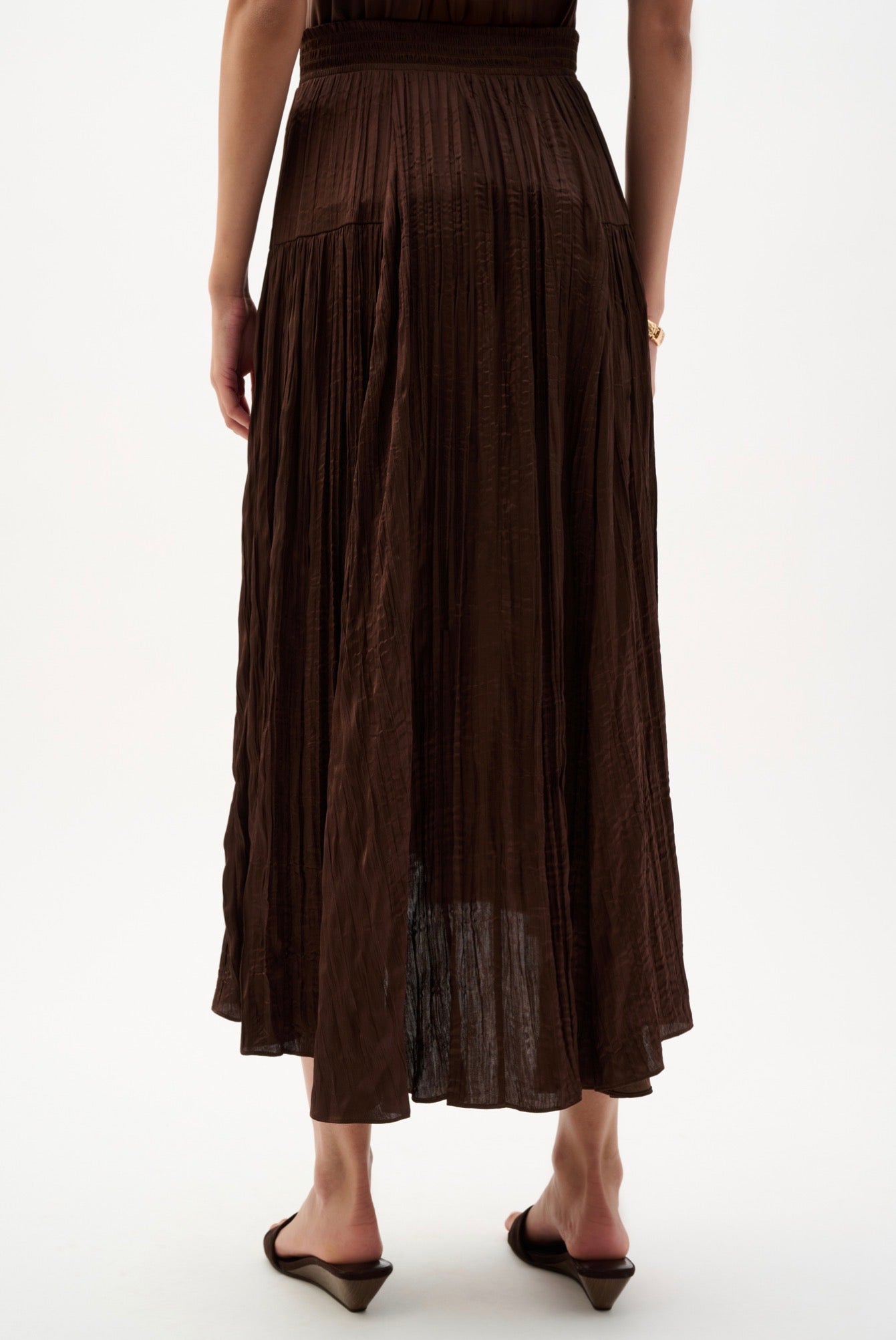 Joseph Ribkoff Pleated Satin Flare Skirt With Pleats 262960