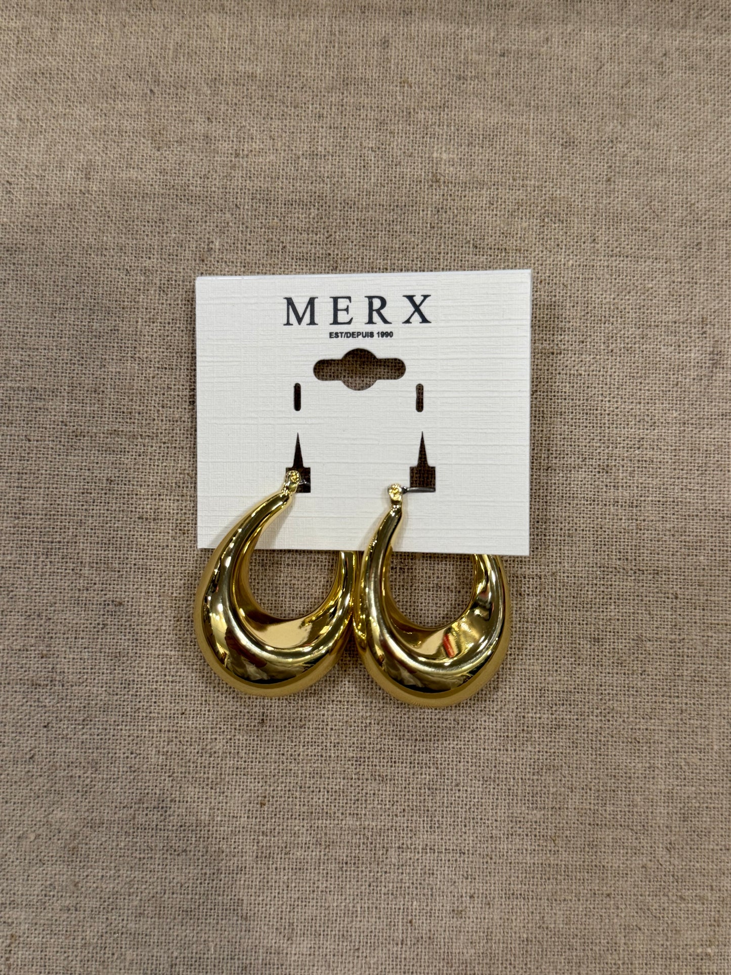Merx Gold Oval Hoops