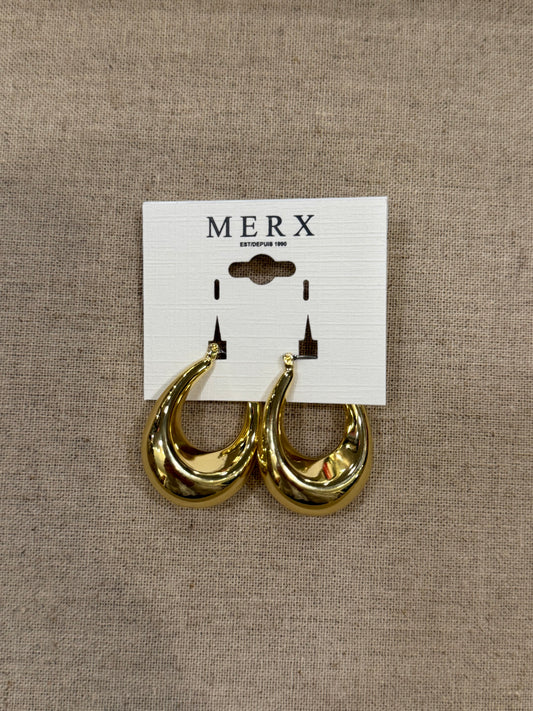 Merx Gold Oval Hoops