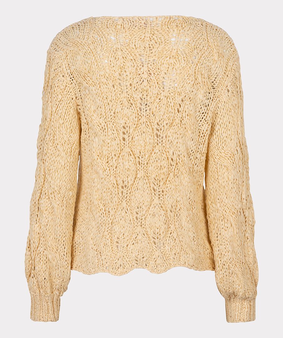 Esqualo Yellow Knit Detail Sweater