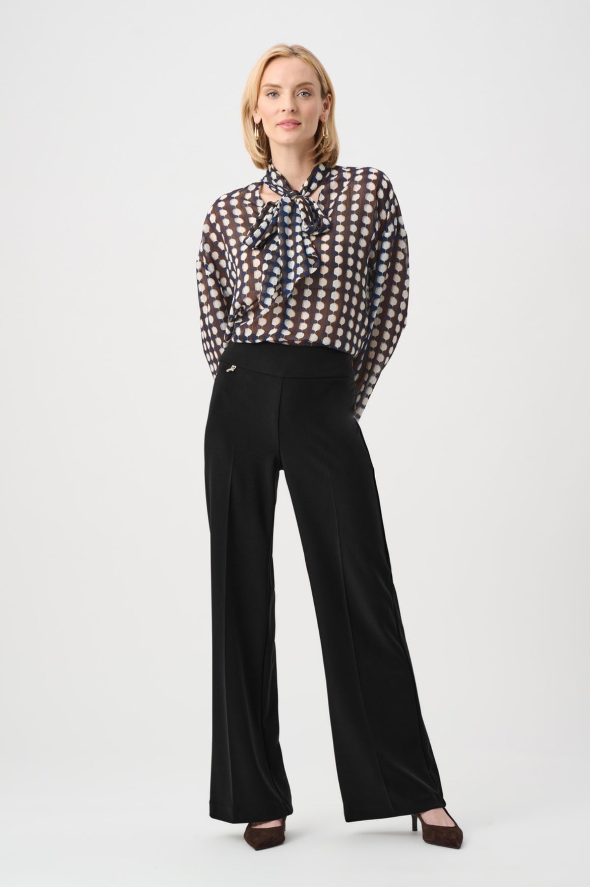 Joseph Ribkoff Silky Knit Wide-Leg Pull-On Pants 263074