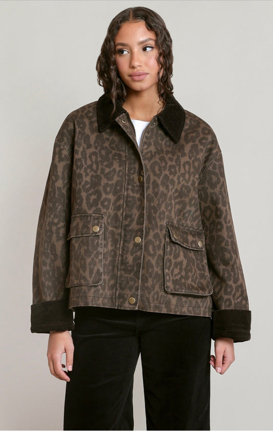 Dex Leopard Denim Jacket