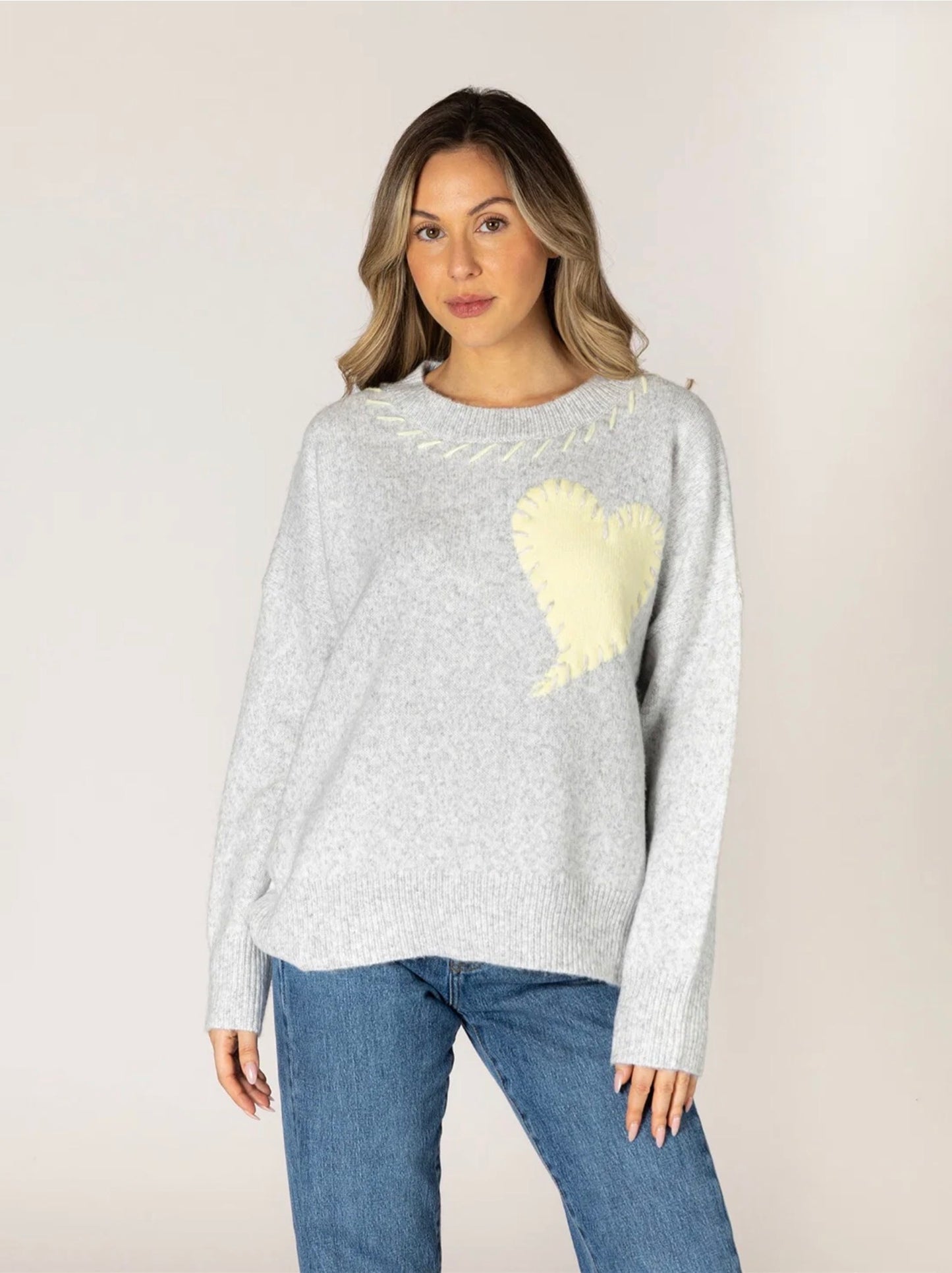 Lyla & Luxe Heart Stitch Sweater