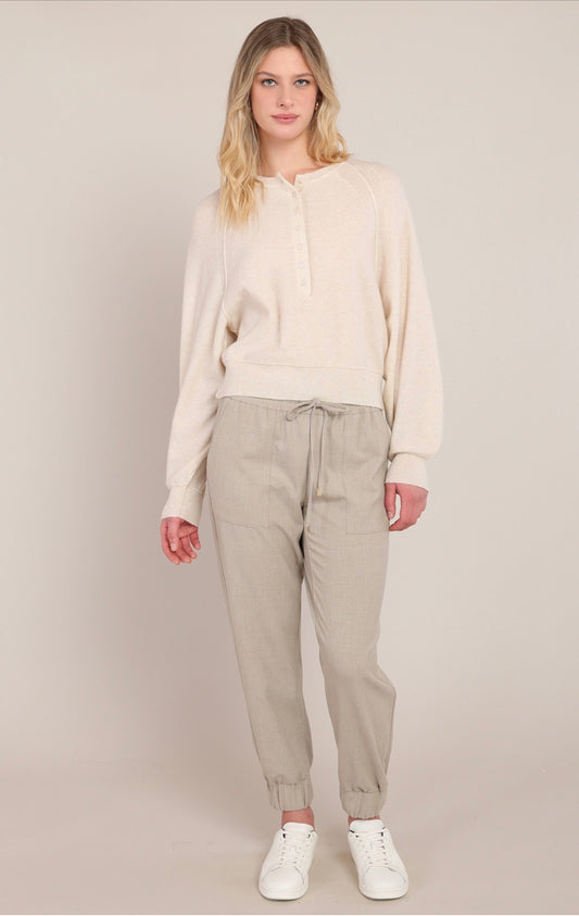 Room 34 Cuffed Hem Pants Oatmeal