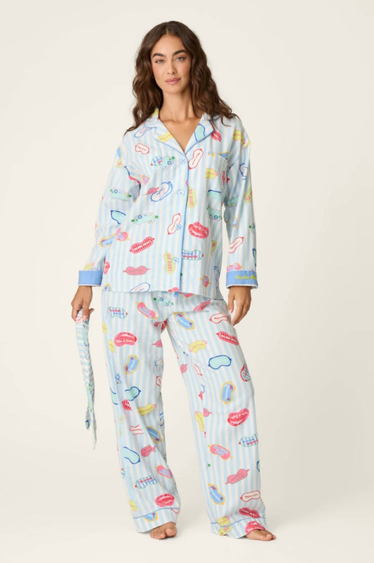 PJ Salvage Out Of Office Flannel Pj Set