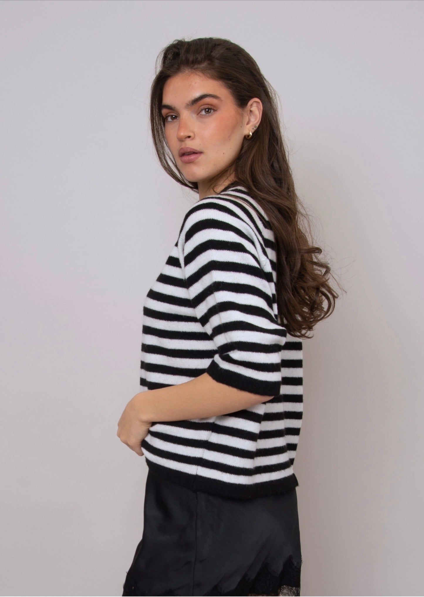 RD Style Ulla Reglan Sleeve Striped Sweater