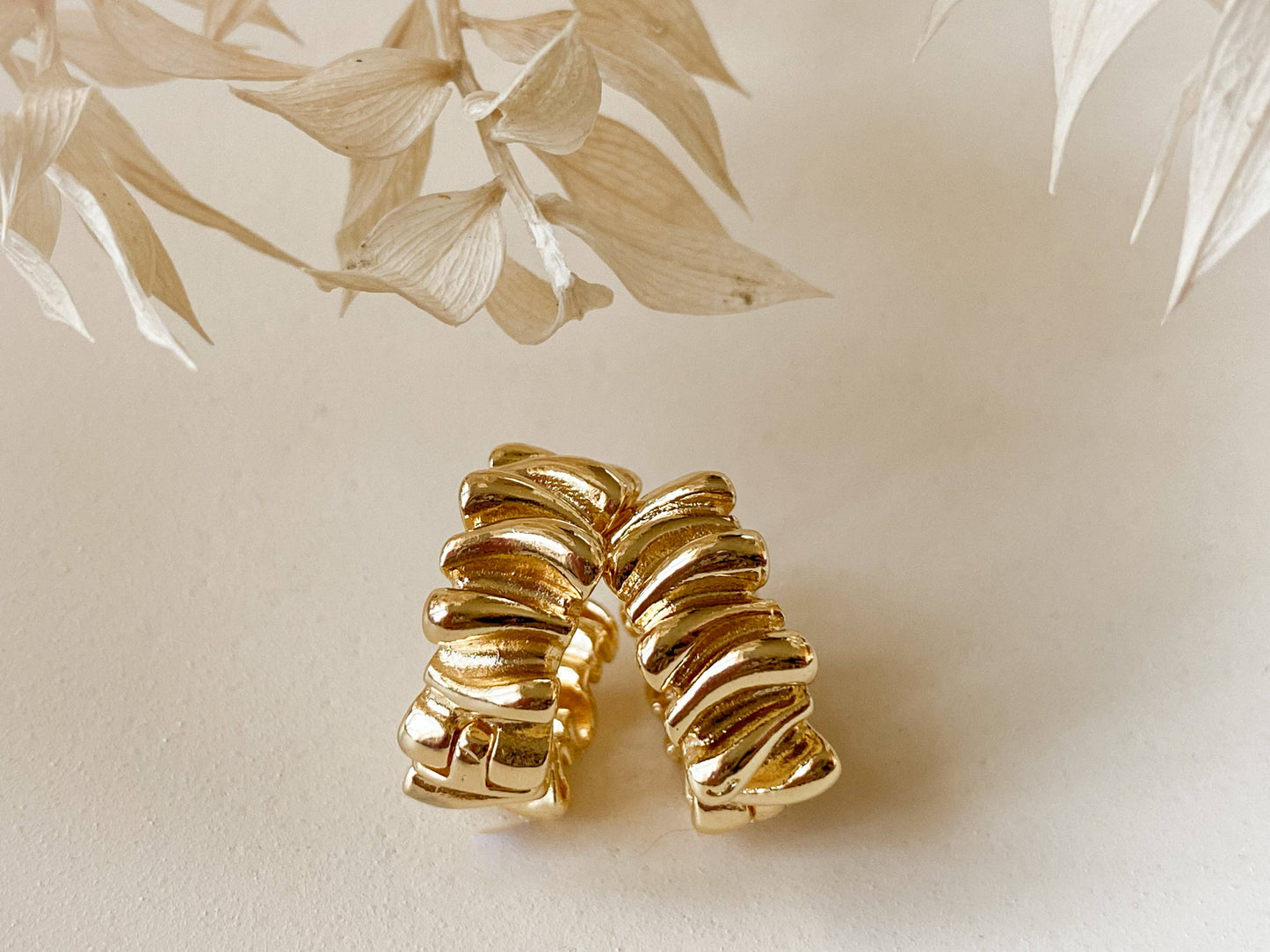 Agaveh Girl Ribbon Hoop Earrings