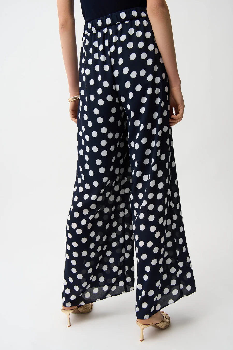 Joseph Ribkoff Polka Dot Wide Leg Pants 261305
