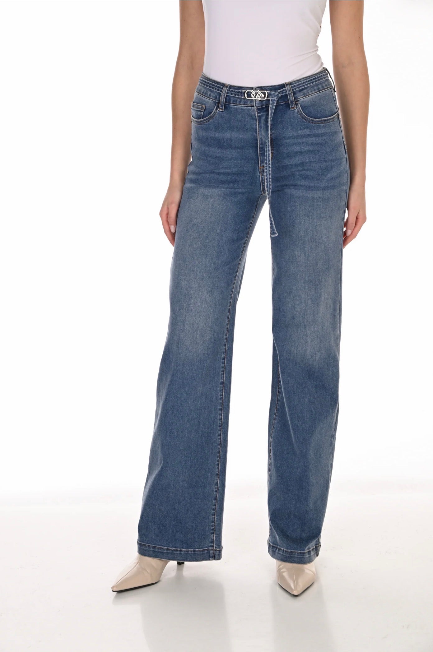 Frank Lyman Belted Jeans 263708