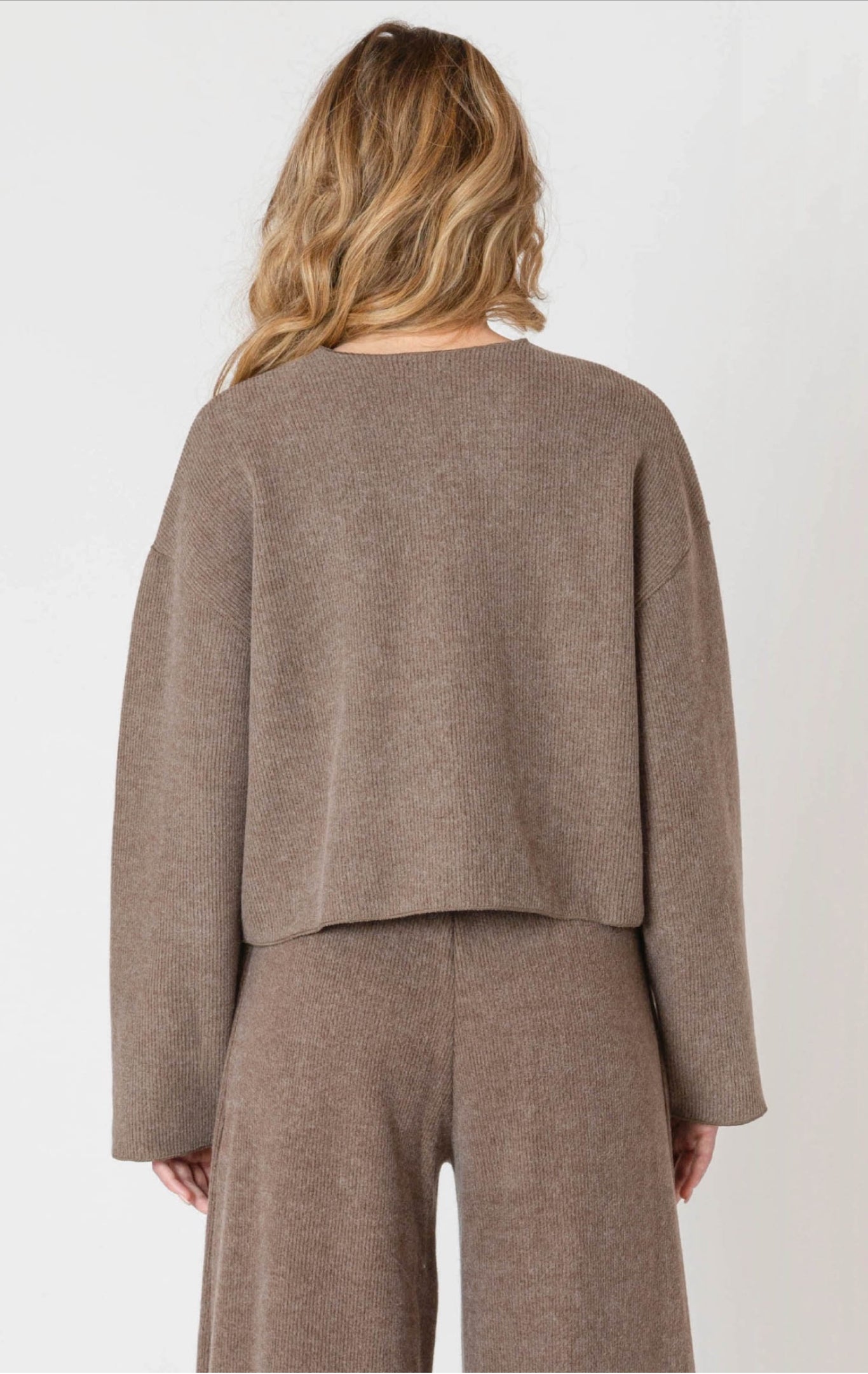 Room 34 Ribbed Cardigan Mocha