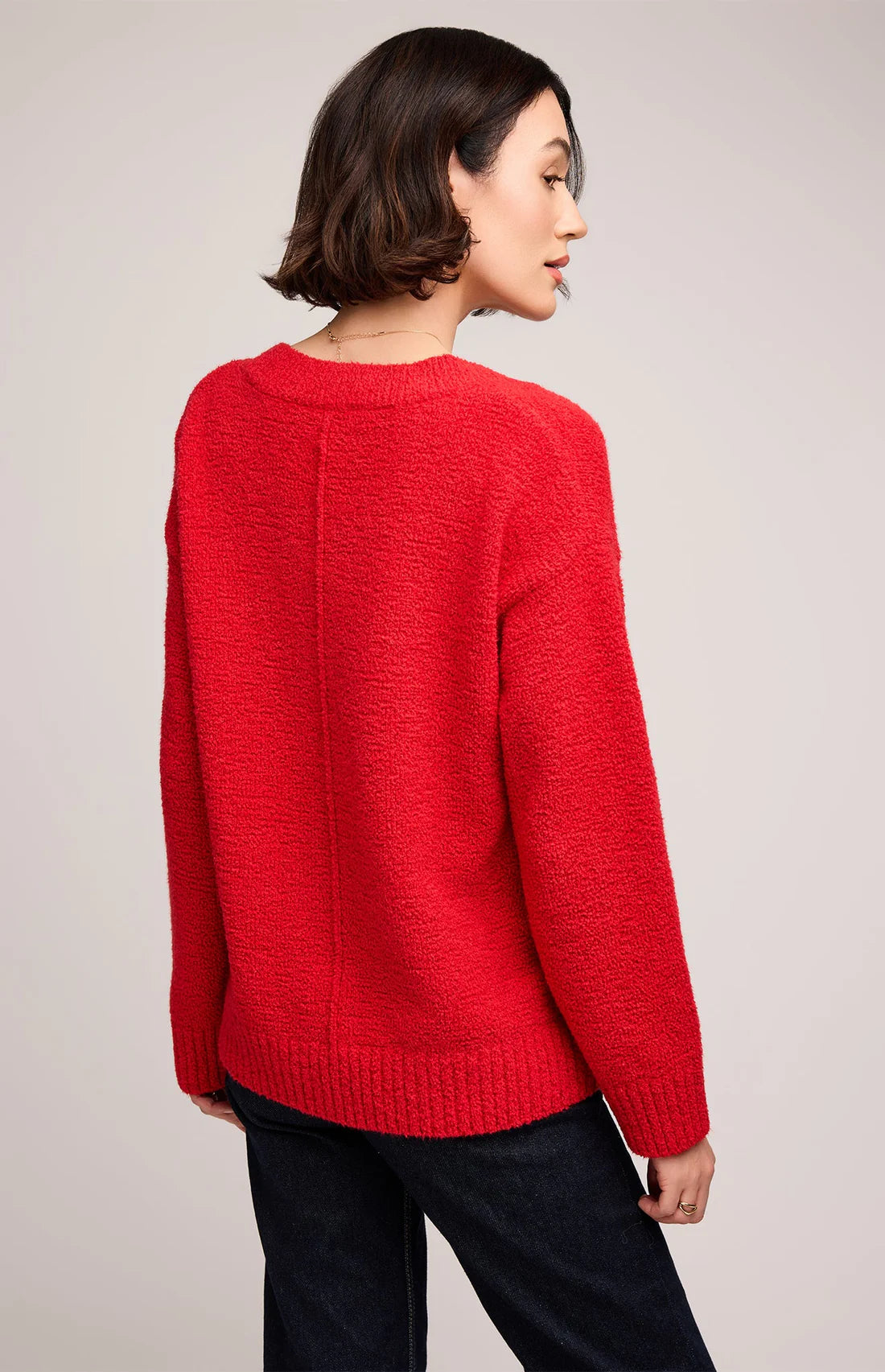 Gentle Fawn Tilda V-Neck Sweater Red