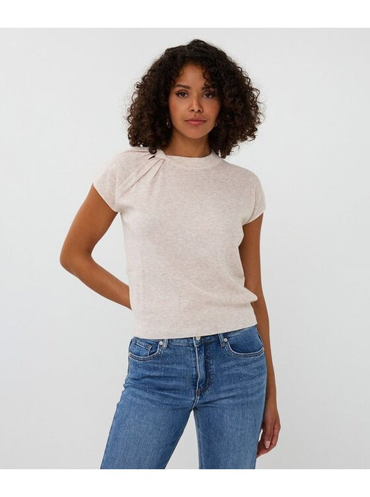 Esqualo Twist Shoulder Top Natural