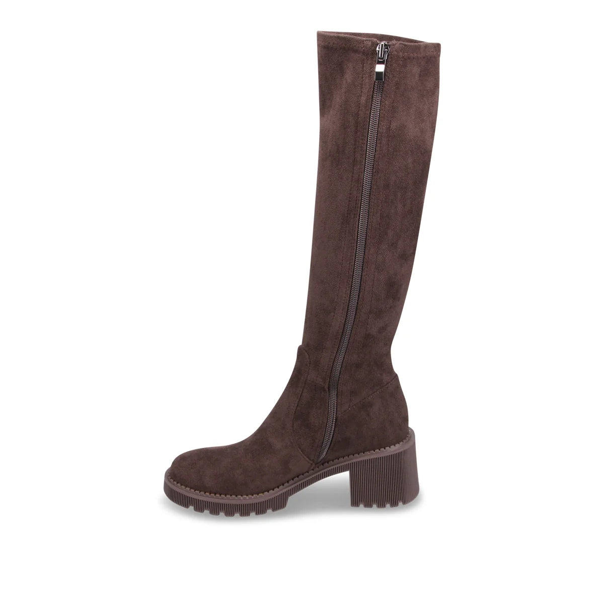 Django & Juliette Zina Tall Boots Chocolate Suede