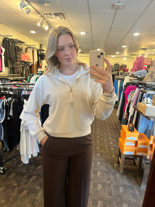 Esqualo Half-Zip Beige