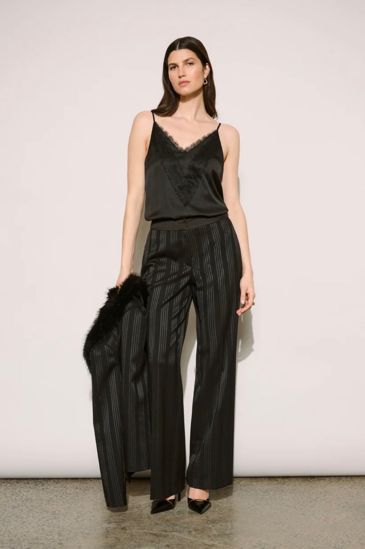 Joseph Ribkoff Edit 57 Tailored Striped Wide Leg Pants