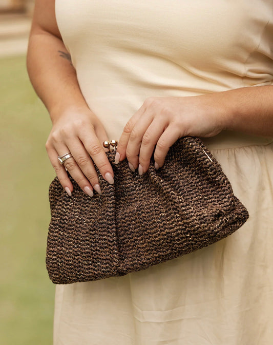 Louenhide Goldie Clutch Chocolate Knit