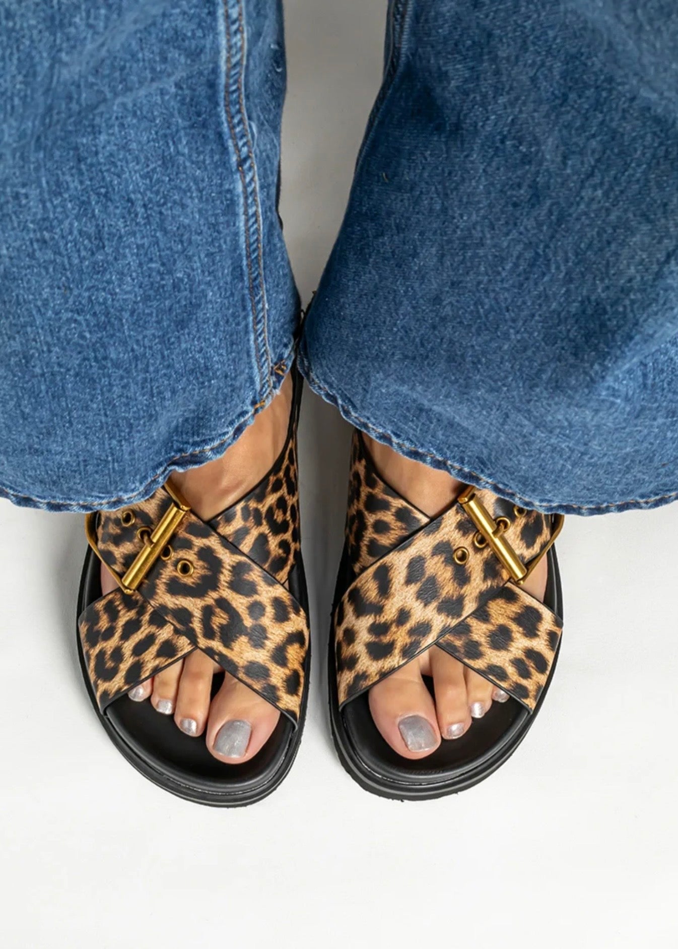 Shu Shop Barb Leopard Print Sandals