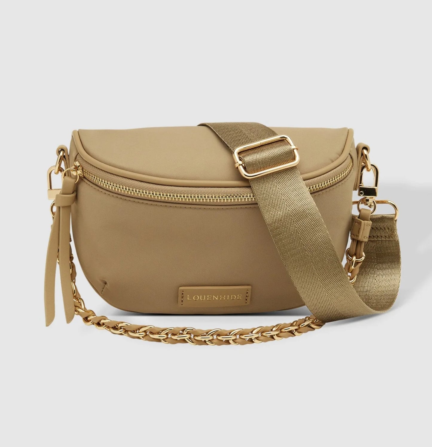 Louenhide Halsey Nylon Sling Bag Beige