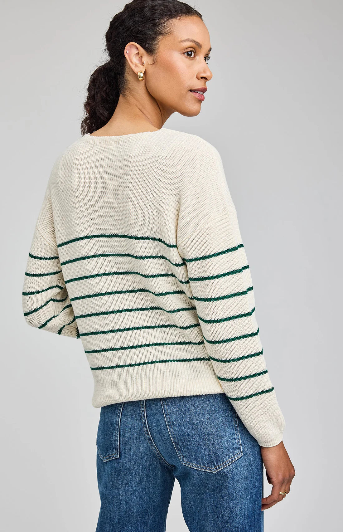 Gentle Fawn Tucker Pullover Sweater Kelly Stripe