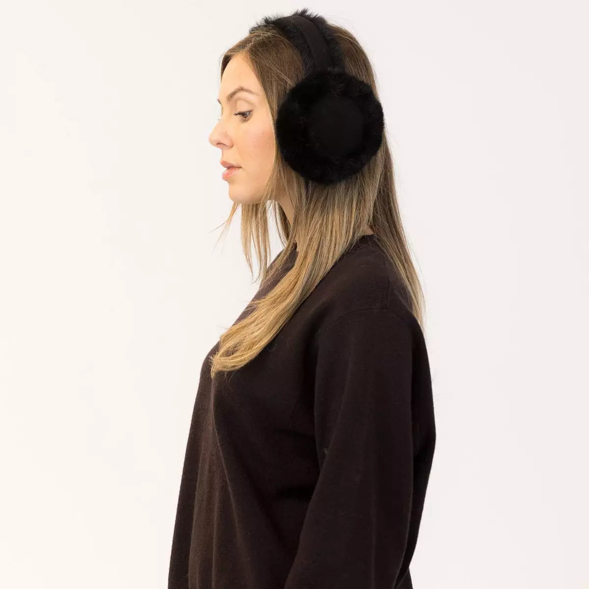 Lyla & Luxe Faux Fur Earmuffs Black