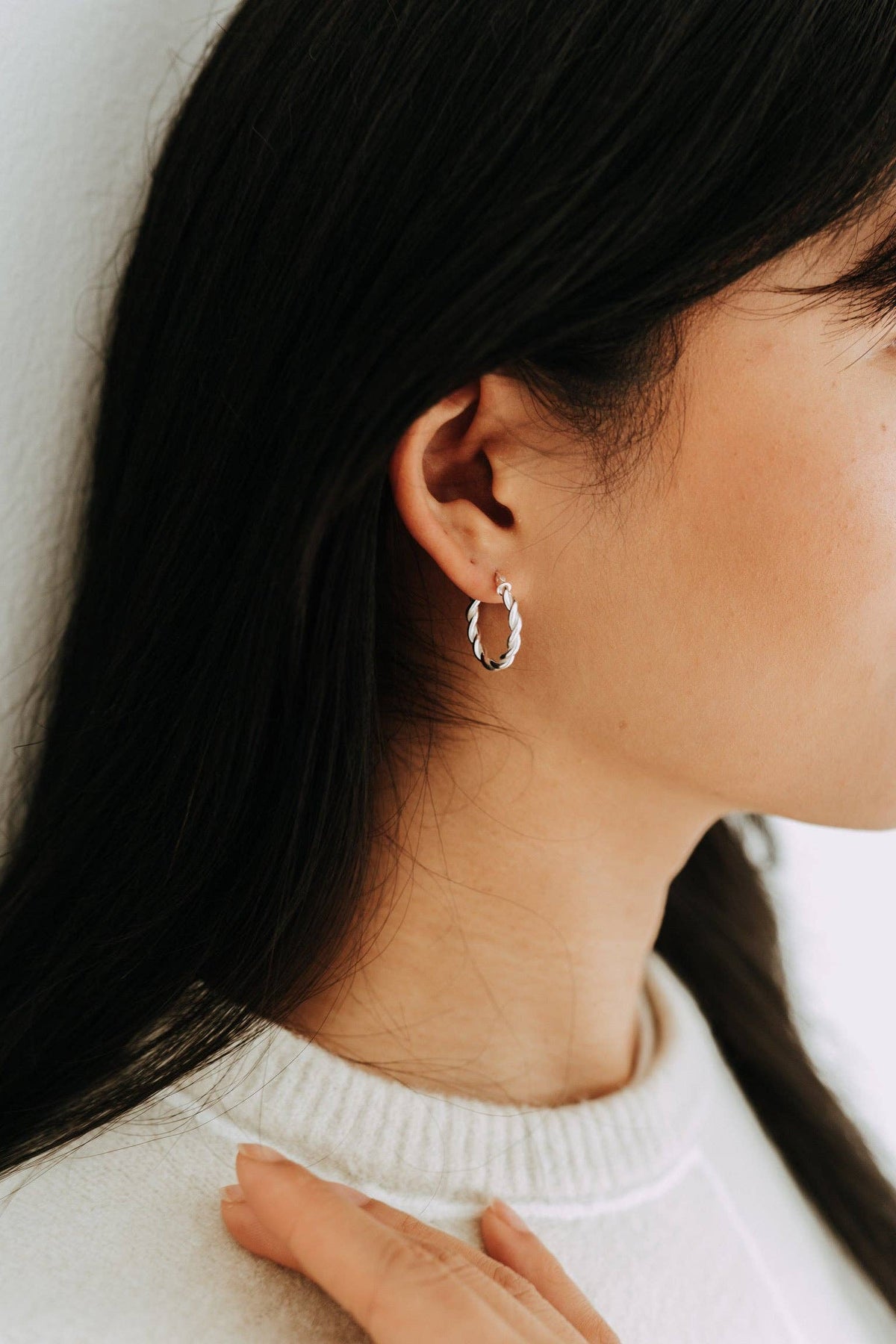 Sydney Rose Ivy Hoops Sterling Silver