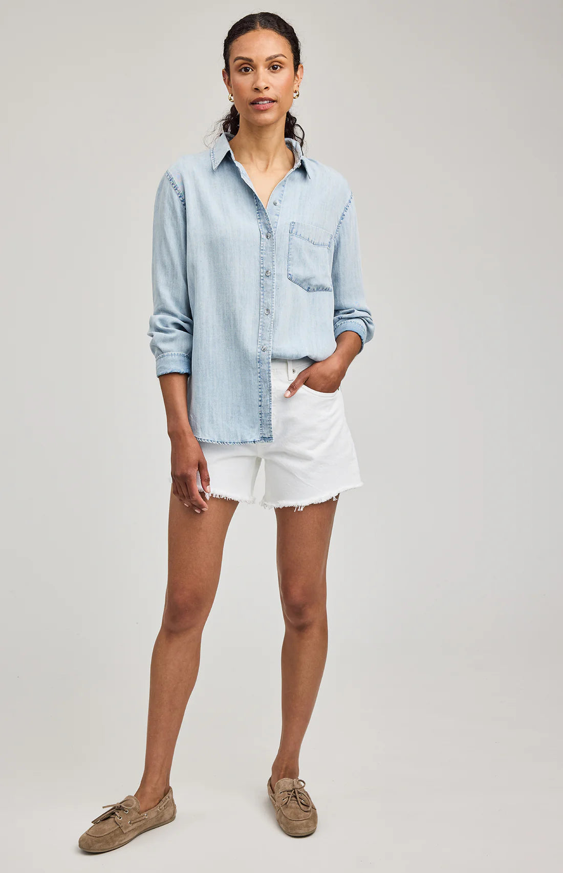 Gentle Fawn Ozzy Button Down Shirt Light Blue