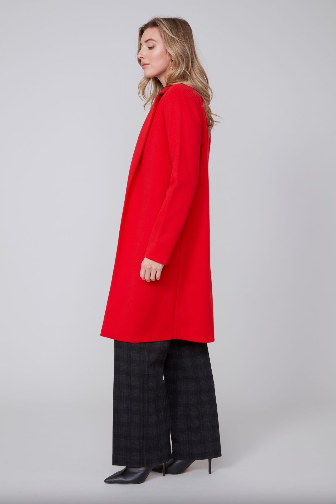 Renuar Ling Collared Coat Scarlet