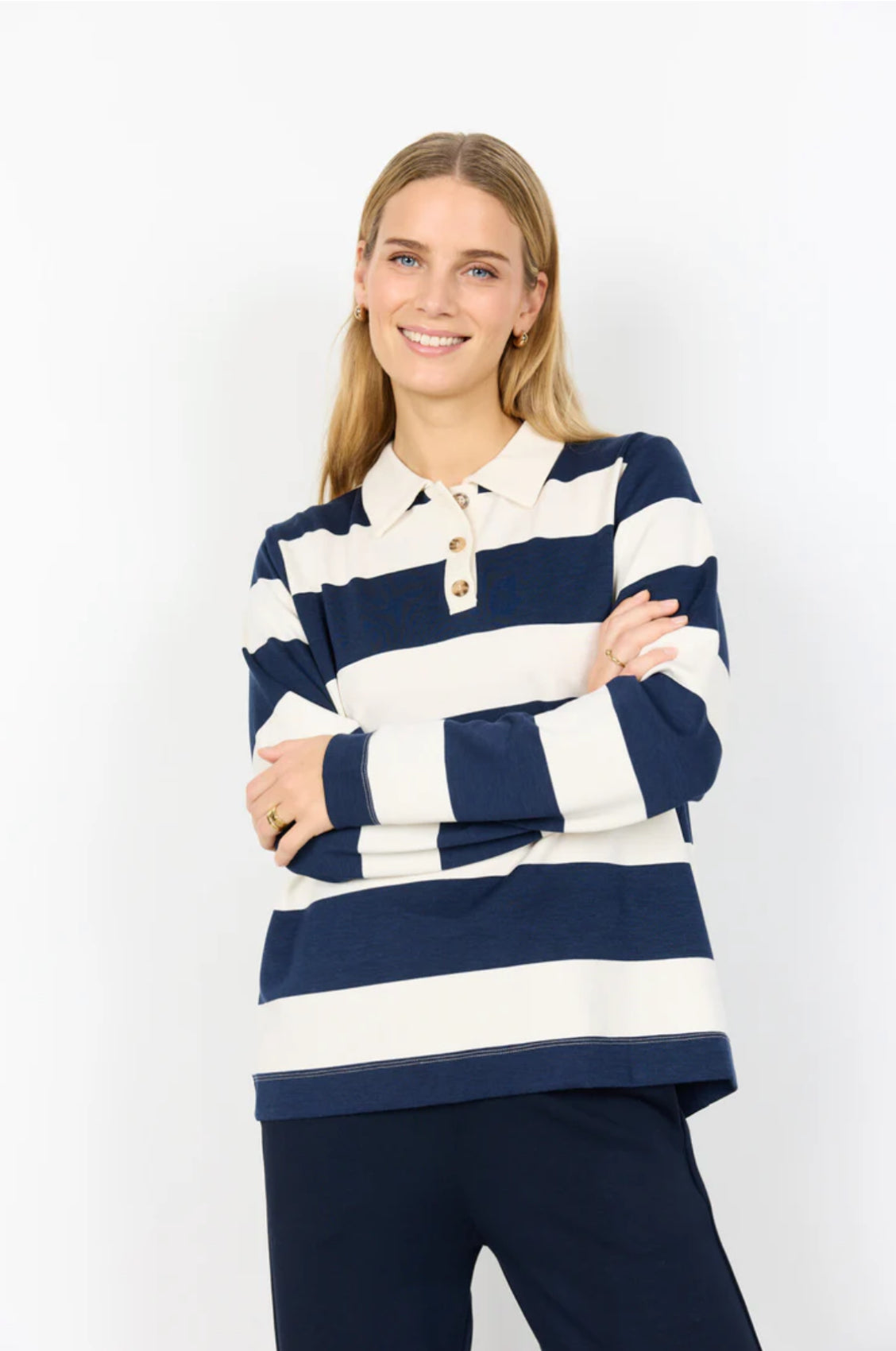 Soya Concept Barni Striped Collared Top