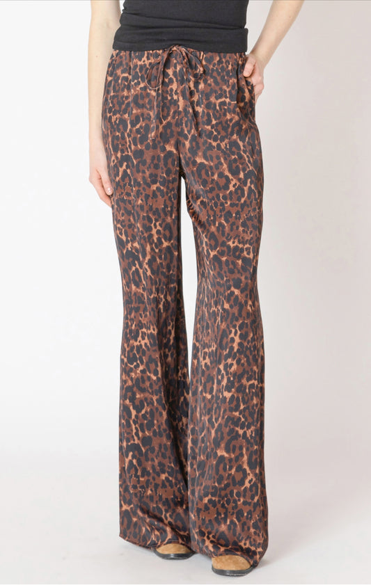 Dex Animal Print Flowy Tie Pants