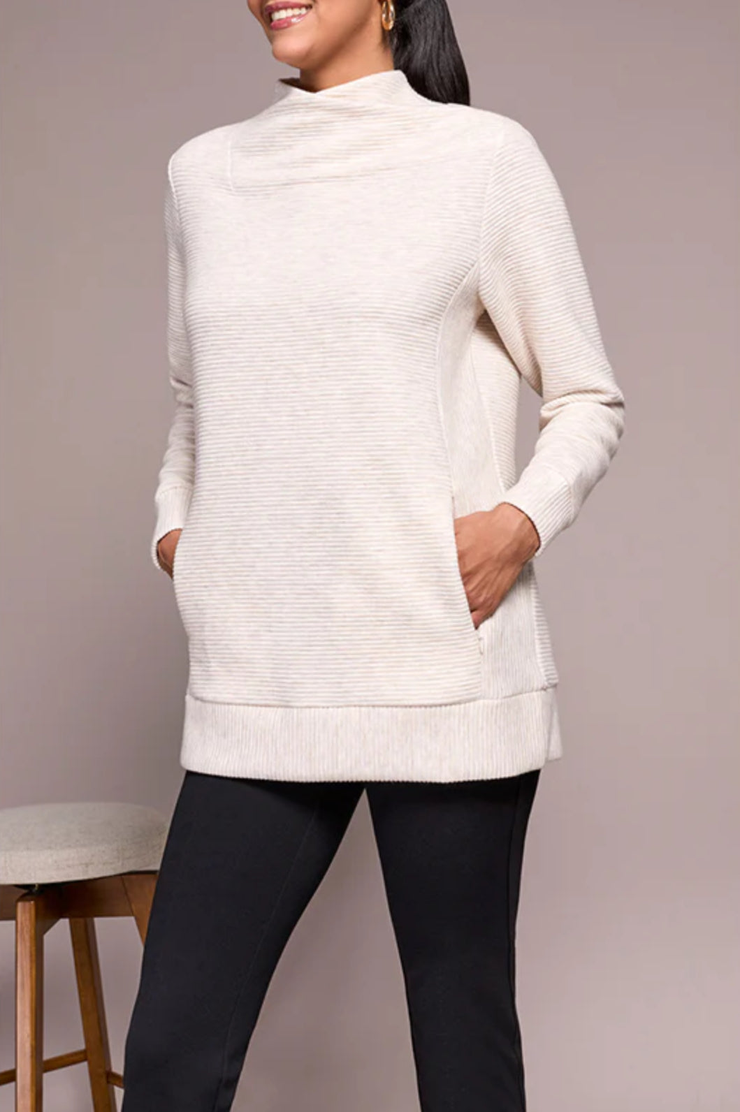 Tribal Invisible Pocket Tunic Sandstone