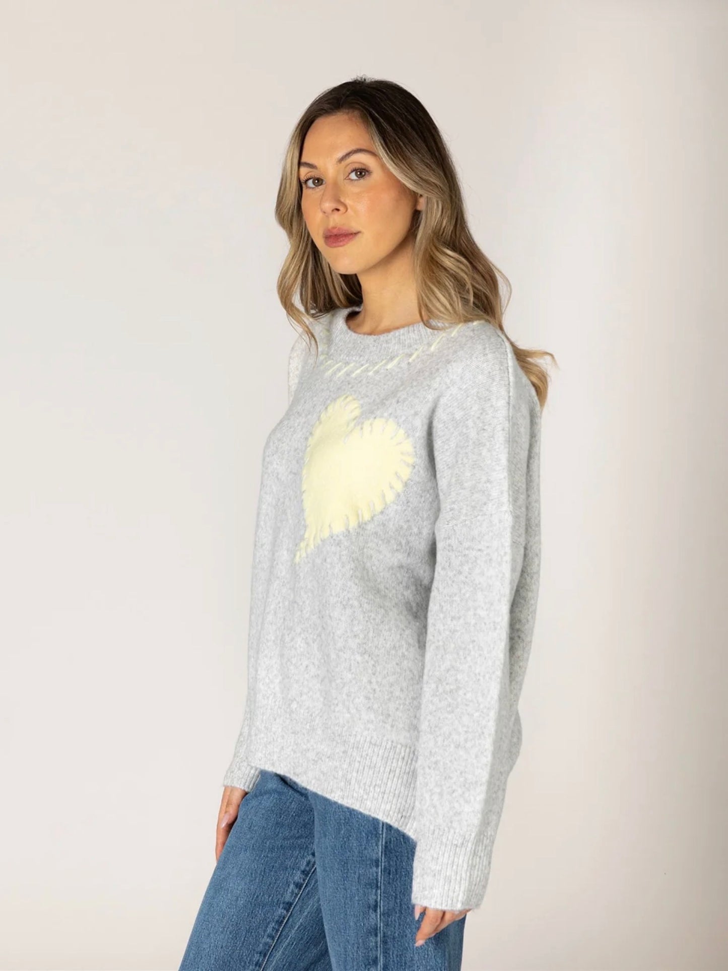 Lyla & Luxe Heart Stitch Sweater